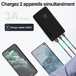 Acheter SANAG Batterie Externe 12000Mah, Ultra-Mince Power Bank, 3A Usb C Charge Rapide, Affichage Numérique Led, Chargeur Portable Pour Iphone, Samsung, Huawei, Tablet, Etc (Noir)