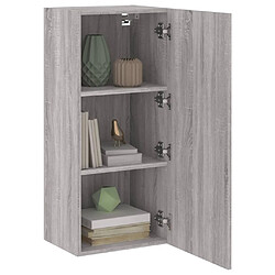 Maison Chic Meuble TV, Banc TV pour salon, Meuble de rangement mural sonoma gris 40,5x30x90 cm bois d'ingénierie -GKD55969 pas cher