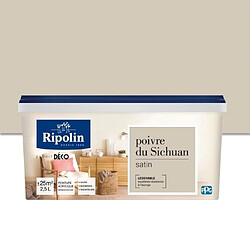 RIPOLIN Peinture Murale Toutes Pieces - Poivre du Sichuan Satin, 2,5L