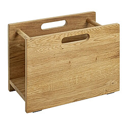 Pegane Porte-revues en bois massif coloris chêne -longueur 40 x profondeur 21 x hauteur 30 cm pas cher