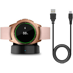 Chrono Chargeur pour Samsung Galaxy Watch 42mm/46mm, Station d'accueil de chargement améliorée pour Samsung Galaxy Watch SM-R800/R810/R815 Chargeur de Montre Connectée,(noir)