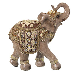 Figurine Décorative Alexandra House Living Gris Doré Plastique Eléphant 13 x 25 x 26 cm