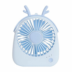 JJBRDZ - Mini Ventilateur Portatif De Bureau Usb Alimenté Par Batterie Ventilateur Portatif De Musique Pour Animaux De Compagnie Pour L'Extérieur Bleu