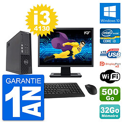 PC Dell T1700 SFF Ecran 19" Intel i3-4130 RAM 32Go Disque 500Go Windows 10 Wifi - Occasion