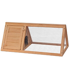 Helloshop26 Cage clapier pour animaux 98 x 50 x 41 cm bois marron 02_0000576