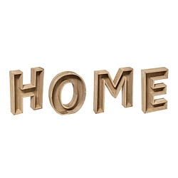 Pegane Mot à poser de 4 lettres en bois coloris beige - longueur 83 x Profondeur 5 x Hauteur 26 cm