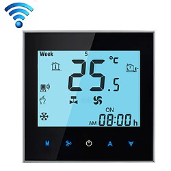 Wewoo Thermostat Domestique noir pour l'unité de bobine de fan, soutient le Wifi programmable d'affichage à cristaux liquides de l'affichage à 4-Pipe 