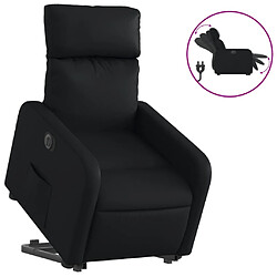 vidaXL Fauteuil inclinable électrique noir similicuir