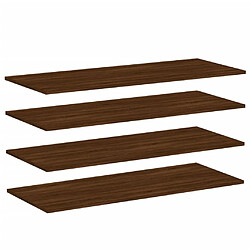 vidaXL Étagères murales 4pcs chêne marron 100x40x1,5cm bois ingénierie