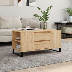 vidaXL Table basse chêne sonoma 102x44,5x50 cm bois d'ingénierie