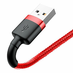 Baseus - Câble Cafule USB vers Lightning, 2,4 A, 1 m (Rouge)