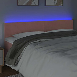 Avis Maison Chic Tête de lit scandinave à LED,meuble de chambre Rose 160x5x78/88 cm Velours -MN32328