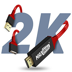 Acheter Câble USB Femelle MHL Vers HDMI Mâle + USB Mâle HD 2K Max excell Noir / Rouge