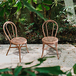 Chaise en Rotin Naturel pour Salle à Manger Chillvert Parma 40x52x90 cm avec Siège en Osier Naturel