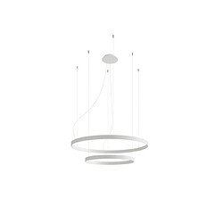 Luminaire Center Suspension LED Rio Aluminium Blanc