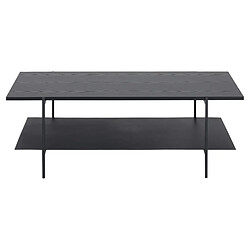 Avis Toilinux Table basse 2 niveaux en mélaminé et Métal - L. 115 cm x H. 40 cm - Noir