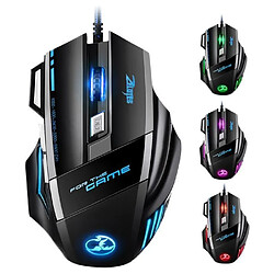 Souris Gamer LED Optique 5500 DPI VicTsing Zelotes Souris de Jeu 7 Boutons Souris Gaming Filaire Profesionnel Gaming Mouse USB de Ha