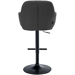 Non Tabouret de bar Natoma tissu noir pas cher