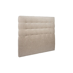 Sommeil de plomb Tete de lit Capitonnée Tissu Beige brun L 140 cm - Ep 10 cm rembourré