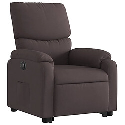 Avis vidaXL Fauteuil inclinable électrique marron foncé tissu