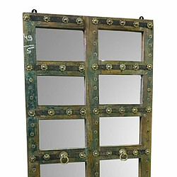 Miroir Alexandra House Living Vert Bois Recyclé Finition vieillie 4 x 179 x 87 cm