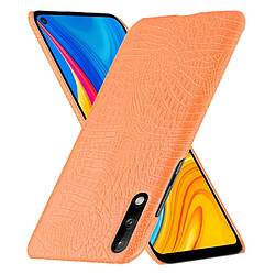 Wewoo Coque Rigide Pour Huawei Enjoy 10s Antichoc Crocodile Texture PC + PU Case Orange