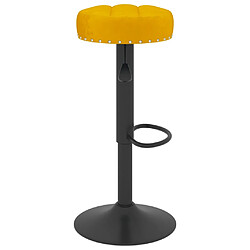 Acheter vidaXL Tabourets de bar lot de 2 Jaune moutarde Velours