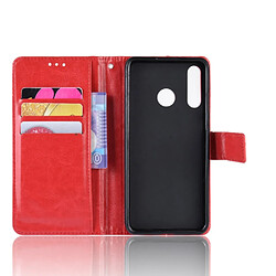 Acheter Wewoo Housse Coque Étui en cuir à rabat horizontal rétro Crazy Horse Texture pour Huawei Enjoy 9s P Smart + 2019avec support et fentes cartes et cadre photo rouge