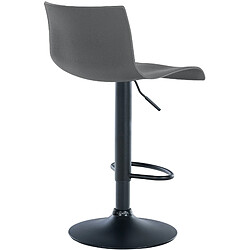 Acheter Decoshop26 Tabouret de bar x1 design simple avec repose-pieds en plastique gris pieds en métal noir 10_0004550