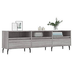 Avis Maison Chic Meuble TV scandinave gris - Banc TV pour salon Sonoma 150x30x44,5 cm bois d'ingénierie -MN17698