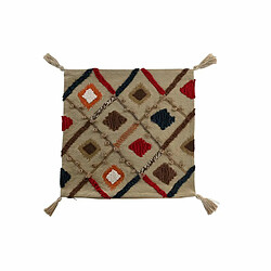 Housse de coussin DKD Home Decor Multicouleur Frange 50 x 1 x 50 cm