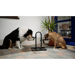 Avis Kerbl Mangeoires d'animaux de compagnie et support réglable 52 cm Noir