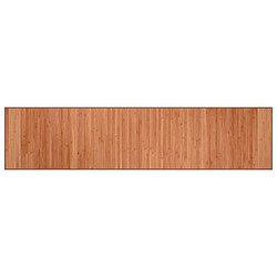 vidaXL Tapis rectangulaire marron 70x300 cm bambou