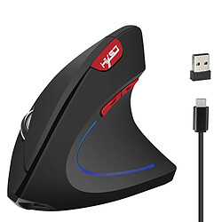 Wewoo Souris sans fil HXSJ T22 2.4GHz sans fil 4 clés 2400 DPI réglable optique verticale noir