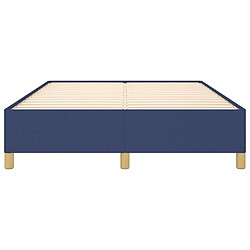 Acheter vidaXL Cadre de lit sans matelas bleu 140x190 cm tissu