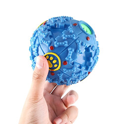 Wewoo Jouet pour Animaux bleu familiers Squeaky Giggle Charlatan son de formation boule à mâcher, taille: L, diamètre de balle: 11,5 cm Distributeur d'aliments pas cher