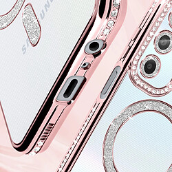 Acheter Avizar Coque Diamant pour Samsung Galaxy A25 MagSafe Contour Strass Rose Champagne