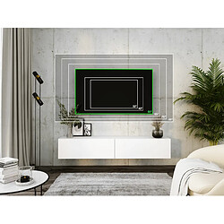 Acheter 3XELIVING Meuble TV suspendu, D: l : 170 cm, H : 34 cm, P : 32 cm BLANC MAT