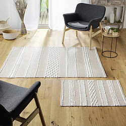 Avis Paris Prix Tapis Déco Blanca 60x90cm Naturel & Blanc