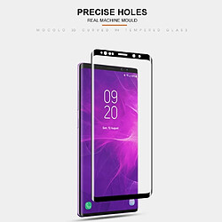 Wewoo Film de verre trempé à bord arrondi 3D pour mocolo 0.33mm 9H pour Galaxy Note9 (noir)