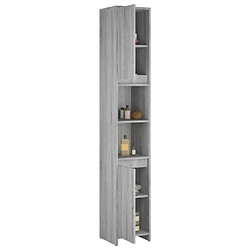 Acheter Maison Chic Armoire de bain,Meuble de rangement de salle de bain,Meuble haut Sonoma gris 30x30x183,5 cm Bois d'ingénierie -GKD217977