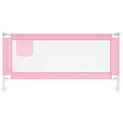 Avis vidaXL Barrière de sécurité de lit d'enfant Rose 190x25 cm Tissu