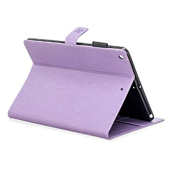 Acheter Etui en PU strass fleur avec support violet pour votre Apple iPad 10.2 (2019)