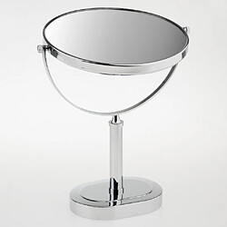 Miroir de maquillage de salle de bain de double côté libre vanité en acier 3x grossissement