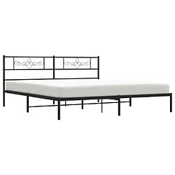 Avis Maison Chic Lit adulte - Cadre de lit métal avec tête de lit,Structure du lit Contemporain pour chambre noir 183x213 cm -MN65421