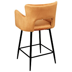 Acheter Beliani Tabouret de bar Set de 2 Velours Orange SANILAC