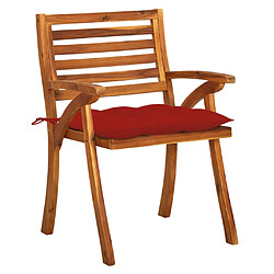 Avis vidaXL Chaises de jardin avec coussins lot de 4 Bois de teck solide