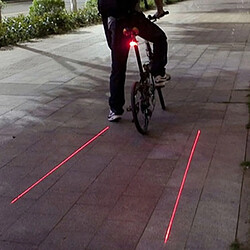 Totalcadeau Feux de vélo projection laser de deux bandes piste cyclable