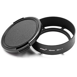 vhbw pare-soleil diffusion + capuchon pour objectif Panasonic Lumix G 14mm f/2.5 ASPH plastique / métal noir