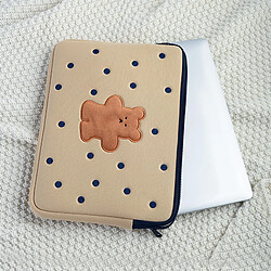 Universal 13 pouces Cartoon Point Case Cute Korean Cute Bear Protective Cover Laptop iPad Pro Storage Sleeve Inside Pocket | Cosmetic Bag Case